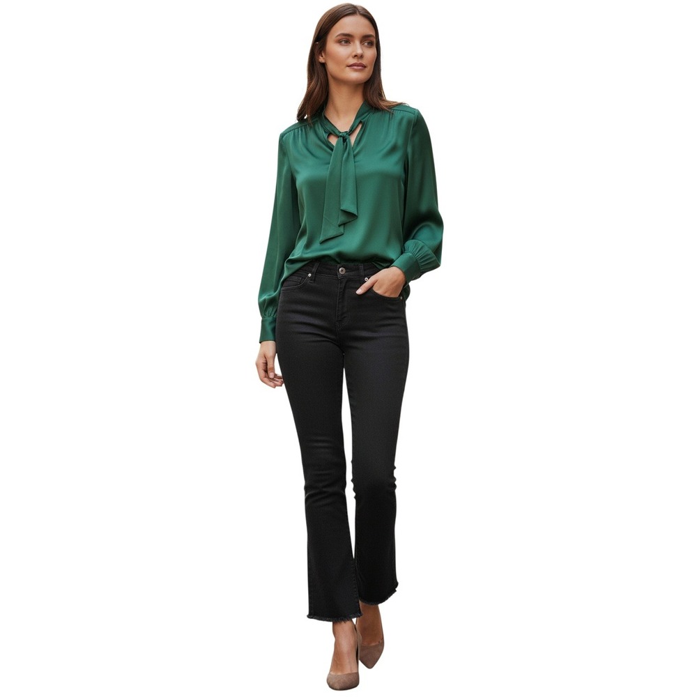 MOTHER The Hustler Ankle Fray Jeans Not Guilty Black 25x25 High Rise Flare NWOT